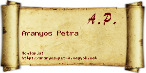 Aranyos Petra névjegykártya